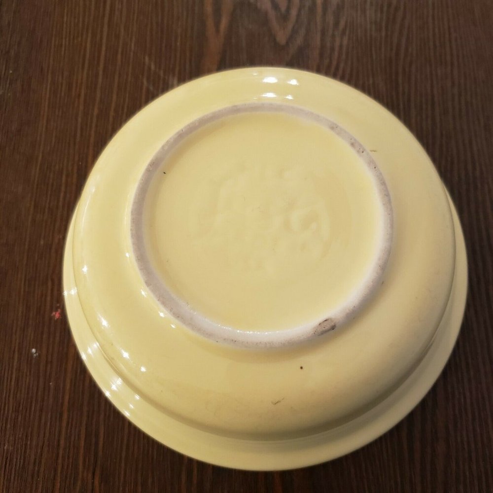 Homer Laughlin Small f Fiesta Ware Sunflower Yellow 7" Cereal Bowl Made in USA - Picture 3 of 7
